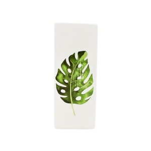 Umidificator pentru calorifer, din ceramică, model monstera deliciosa, 20,5 cm