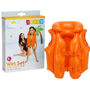 Vestă gonflabilă de înot, pentru copii, INTEX Deluxe Swim Vest, 58671EU, 3–6 ani, 50 × 47 cm