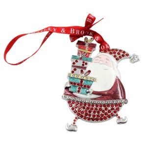 Set cadou Bailey & Brooke, 4 decorațiuni metalice cu Moș Crăciun