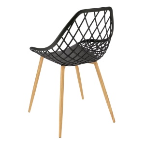 Scaun de grădină ARANDA, Jumi, negru – design modern, rezistent la intemperii
