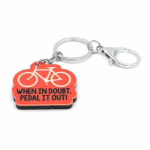 Breloc cu mesaj - When in doubt pedal it out - Img 2