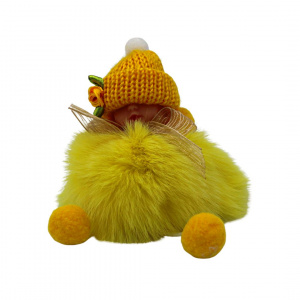 Breloc puf galben model bebeluș adormit