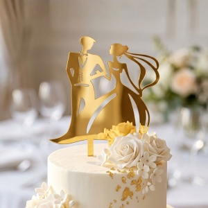 Cake Topper tort model mire și mireasă