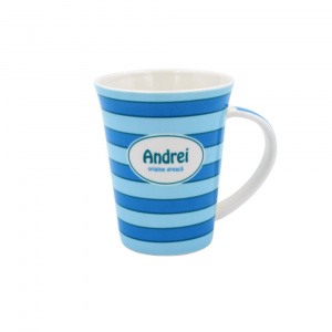Cană din porțelan, personalizată cu numele Andrei