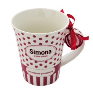 Cană din porțelan personalizată Simona