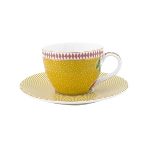 Cană espresso cu farfurioară, colecția La Majorelle, Yellow, 120 ml, Pip Studio