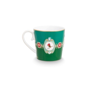 Cană porțelan, Pip Studio, Green, 250ml, colecția Love Birds