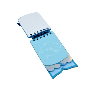 Carnețel, bleu, 3D, Rechin, 120 pagini