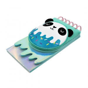 Carnețel verde, Panda cupă înghețată, 3D, 120 pagini - Img 1
