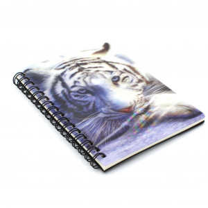 Carnețel zoo, 3D, White tiger repose - Img 1