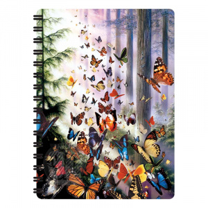 Carnețel zoo cu spirală 3D "LiveLife - Butterfly woods"