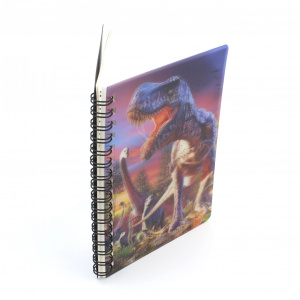 Carnețel zoo cu spirală 3D "LiveLife - T-rex attack"
