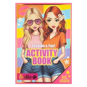 Carte de activități, cu stickere pentru fetițe, Besties, Fashion & Fun!