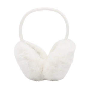 Căști pufoase mărimea XXL, pentru urechi, Antonio, Ø 14 cm, culoarea alb