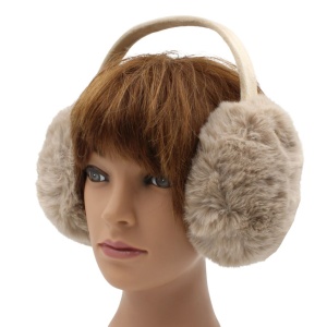 Căști pufoase mărimea XXL, pentru urechi, Antonio, Ø 14 cm, culoarea taupe