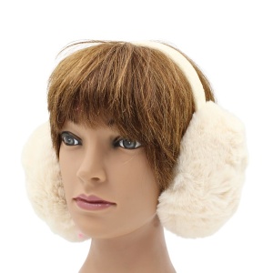 Căști pufoase pentru urechi Antonio, 94 g, Ø 14 cm, circumferință 44 cm, ivory