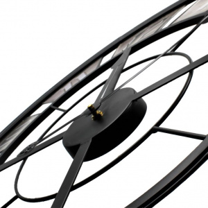 Ceas de perete metal 80cm negru - Img 2