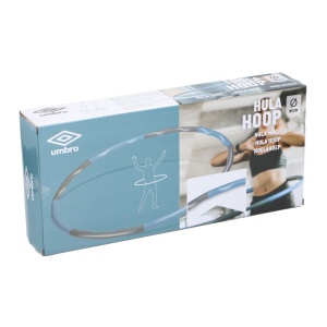 Cerc fitness Hula Hoop, Umbro®, demontabil, 900 g, gri/albastru, 95 cm