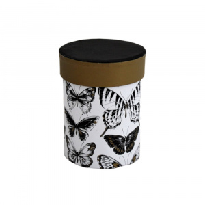 Cutie cadou rotunda, Black Butterfly