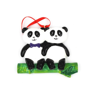 Decorațiune cu magnet - Doi ursuleți panda - Img 1
