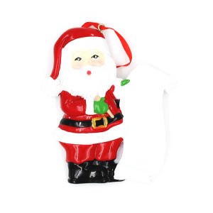 Decorațiune cu magnet - Moș Crăciun uimit de lista cadourilor - Img 1