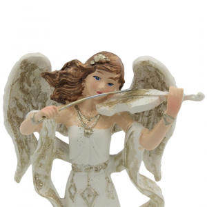 Decorațiune înger vioară House of Seasons șampanie 17cm