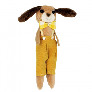 Decorațiune Zooky animăluț cățel pantaloni galben muștar