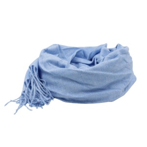 Eșarfă de damă, Antonio, model cu franjuri, culoarea bleu