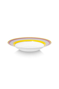 Farfurie din porțelan, Pip Studio, Stripes Yellow, 23.5cm, colecția Pip Chique - Img 2