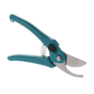 Foarfecă pentru grădină cu lamă din oțel și mâner din plastic turcoaz, 18 cm