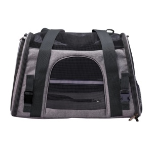 Geantă transport animale de companie pliabilă, mesh respirabil, 44x25x28 cm, max. 5 kg, gri