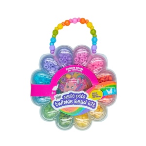 Genie Pets Twinkle Bead Kit for Kids – Pink Owl & Unicorn, 350+ pieces, ages 3+