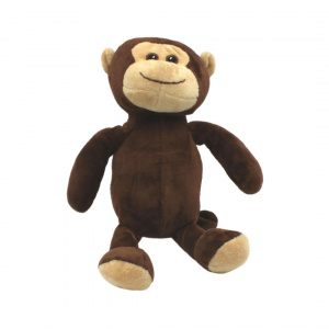 Ghiozdan grădiniță, reversibil, maimuțică de pluș, detașabilă, 21cm - Img 3