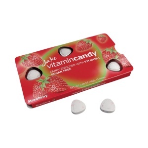 Jake Vitamin Candy – bomboane fără zahăr cu Vitamina C, căpșuni, cutie cu 12 blistere