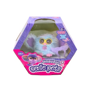 Jucărie interactivă, Genie Pets, OWLY, lumini colorate, sunete și cântece, funcție aripi, 3x LR44, 3+ ani