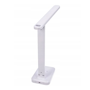 Lampă de birou LED Jumi, cu suport pentru telefon, alb, 3 niveluri de luminozitate