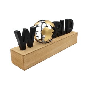 Lampă Decorativă de Masă „WORLD”, 38x8x15 cm, cu LED, pe Baterii 