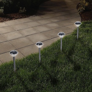 Lampă solară cu led 1.2V, de exterior, Jumi, model Diamond, din oțel inoxidabil
