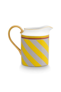 Latieră din porțelan, Pip Studio, Stripes Yellow, 260ml, colecția Pip Chique - Img 3