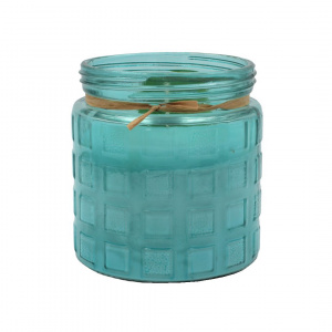 Lumânare parfumată turcoaz cu citronella anti-insecte - Img 3