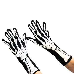 Mănuși de Halloween, Amscan, model Skeleton 3d gloves, one size, 33 cm