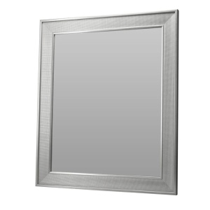 Oglindă de perete, dreptunghiulară, ramă argintie din plastic, 59.5 x 49.5 cm