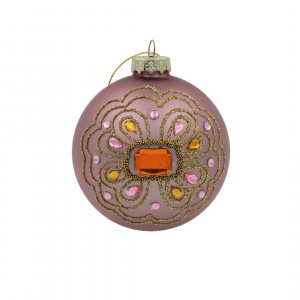 Ornament de Crăciun, House of Seasons - Glob stilizat lila