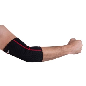 Orteză pentru Cot din Neopren Pure 2 Improve – Mărimea XL | Negru cu Cusături Roșii