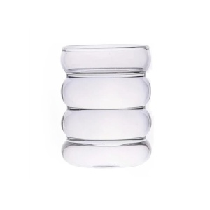 Pahar bubble din sticlă borosilicată, pentru cafea latte, long drinkuri și băuturi reci, 350 ml, eCarla, SZK37POJ