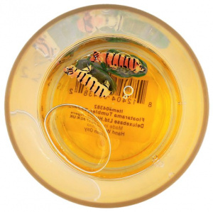 Pahar cu figurine plutitoare, portocaliu, model cu tigri, 250ml