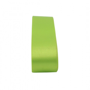 Panglică lucioasă textilă VERDE DESCHIS 25mmx3m - Img 3