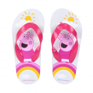 Papuci pentru fetițe Peppa Pig albi