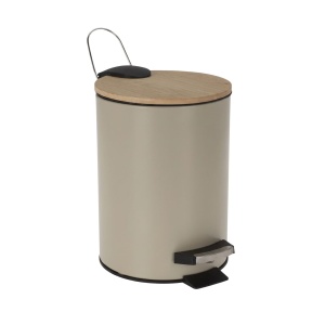Pedal bin, 3 L, grey, 17 x 24 cm