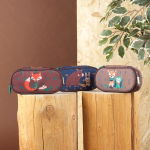 Penar cu un compartiment, Perletti, model bufniță și cerb, 5x22x10 cm, colecția Kool Kids - Img 5